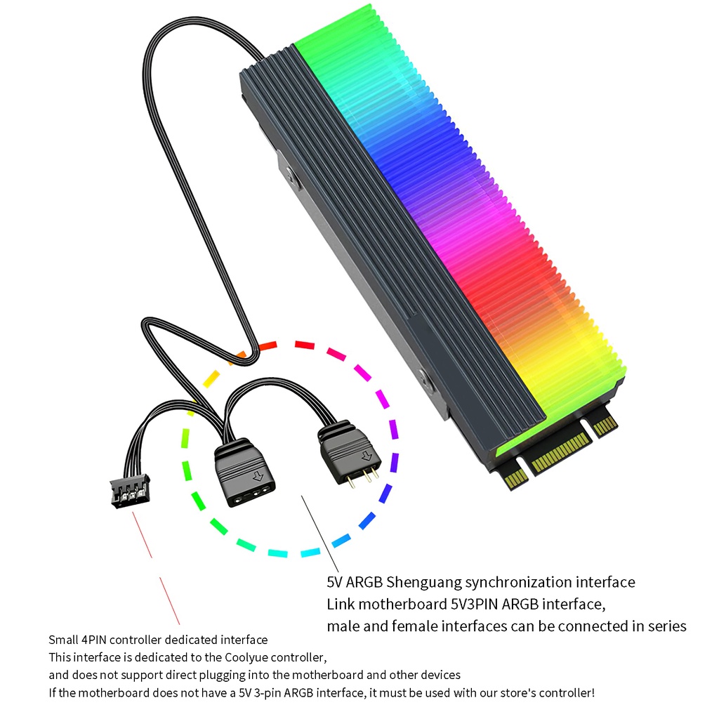 Hard Disk Heat Sink 5V 3 Pin Solid State Drive Radiator Efficient Hard Drive Cooler Vest SSD Heatsink Thermal Pads ELEN | BigBuy360 - bigbuy360.vn