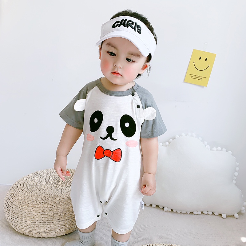 Jumpsuit Bodysuit romper Liền Mảnh Vải cotton In Hình Hoạt Hình Cho Các Bé Từ 0-24 Tháng Tuổi