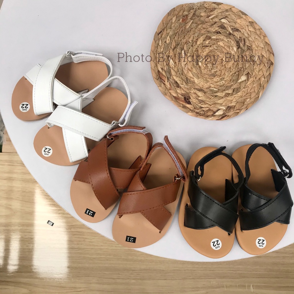 Ảnh thật Dép Quai Hậu Sandal Quai Chéo Đế Chống Trơn Trượt Cho Bé Trai Bé Gái KB001