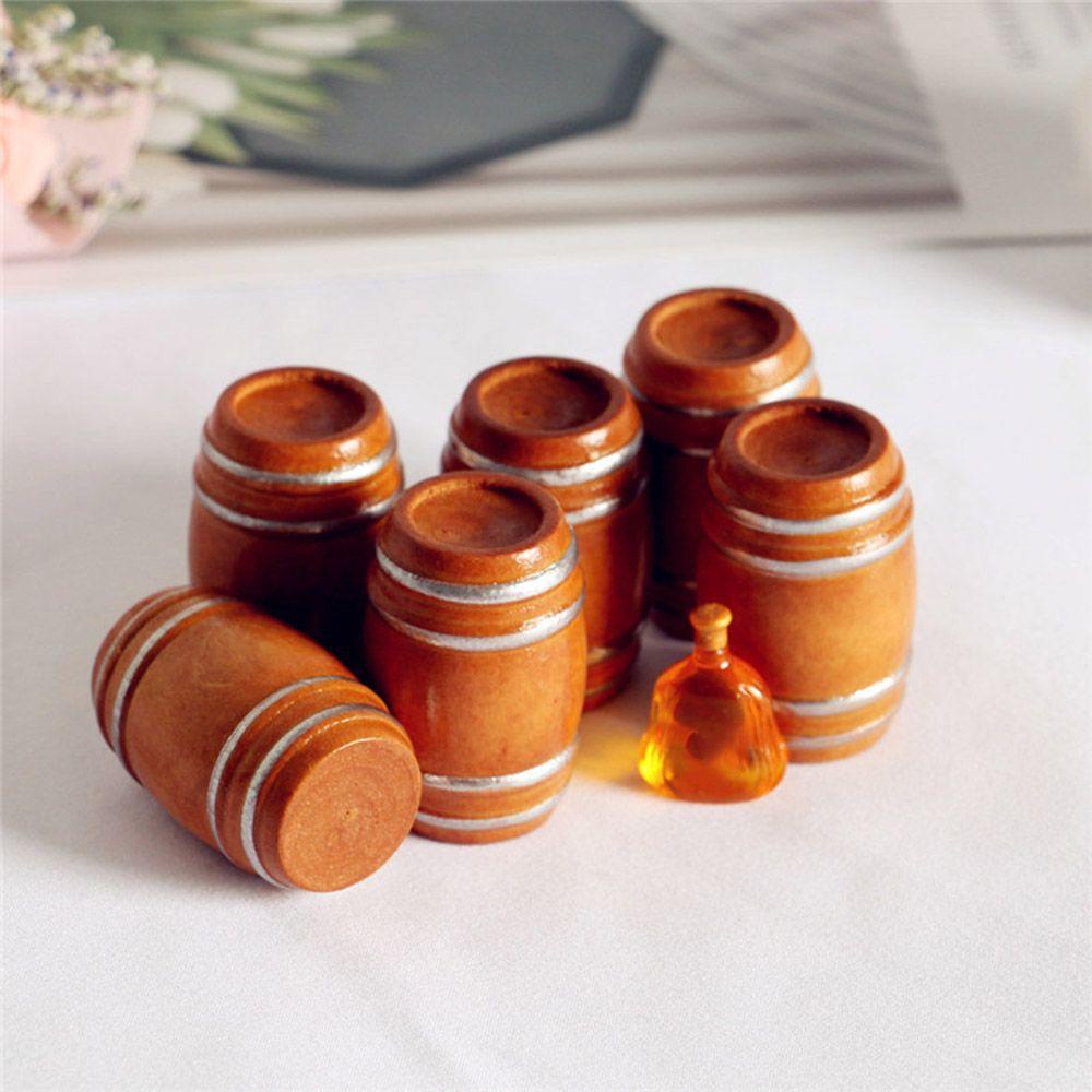 RAINBOW Thùng Gỗ Đựng Rượu Mini Tỉ Lệ 1: 12 Trang Trí Nhà Búp Bê