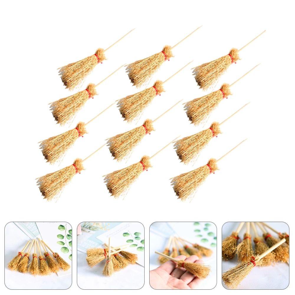 Set 10 Chổi Đồ Chơi Mini Vui Nhộn Trang Trí Nhà Búp Bê/Tiệc Halloween