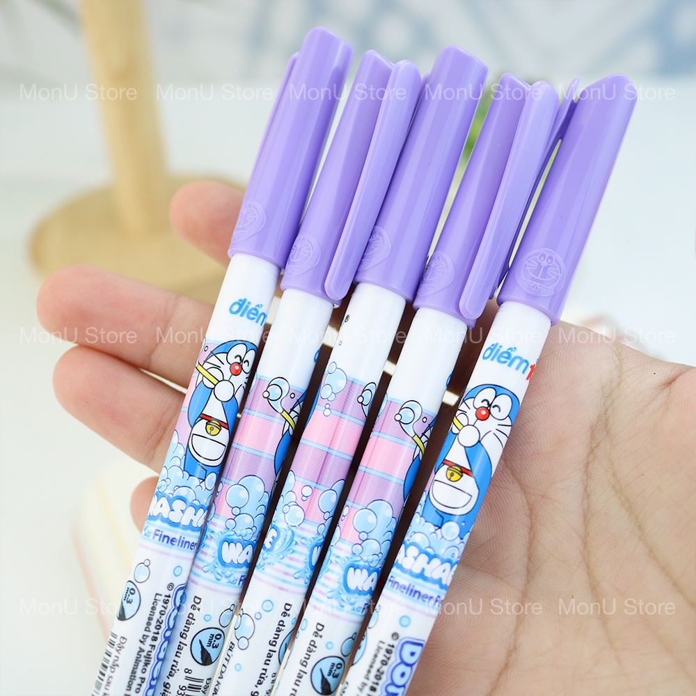Bút lông kim DORAEMON DOREMON mực tím dễ thương cute MON0332 TooYoo