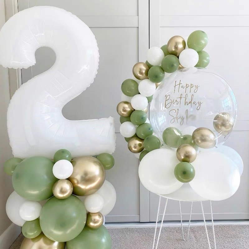 SET CHÙM BÓNG SINH NHẬT ,HAPPY BIRTHDAY TỰ LÀM , BÓNG NHÔM SỐ