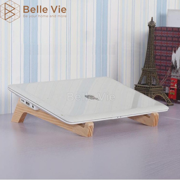 Kệ Gỗ Kê Laptop Chân Đế Tản Nhiệt Giá Đỡ Macbook Laptop Để Bàn Gỗ Tần Bì Cao Cấp