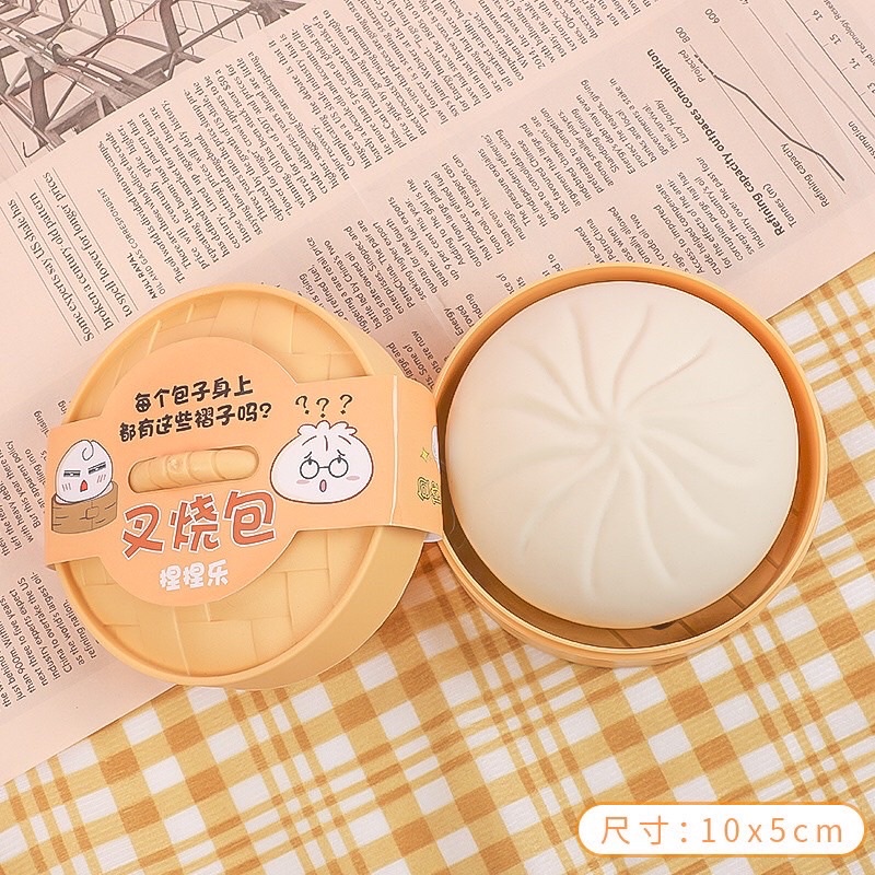 Đồ chơi giảm stress squishy bánh bao - Hộp Mochi bánh bao dễ thương