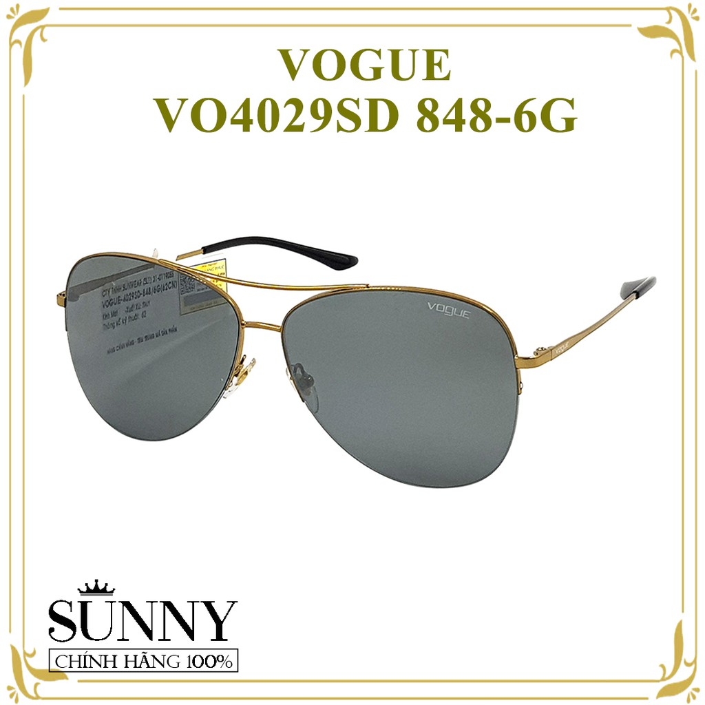 Kính mát thời trang Vogue VO4029SD chính hãng I, thiết kế dễ đeo bảo vệ mắt