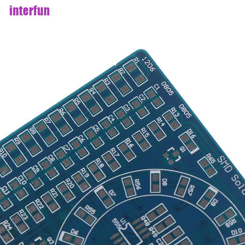 [Interfun1] Smd Rotating Led Smd Components Soldering Practice Board Kit Diy Module [Fun]