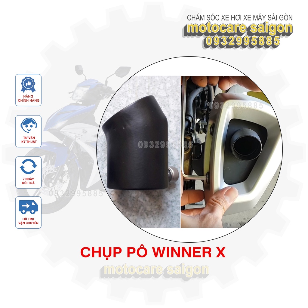 [hcm] Chụp pô Winner X Chụp ống xả SƠN TĨNH ĐIỆN