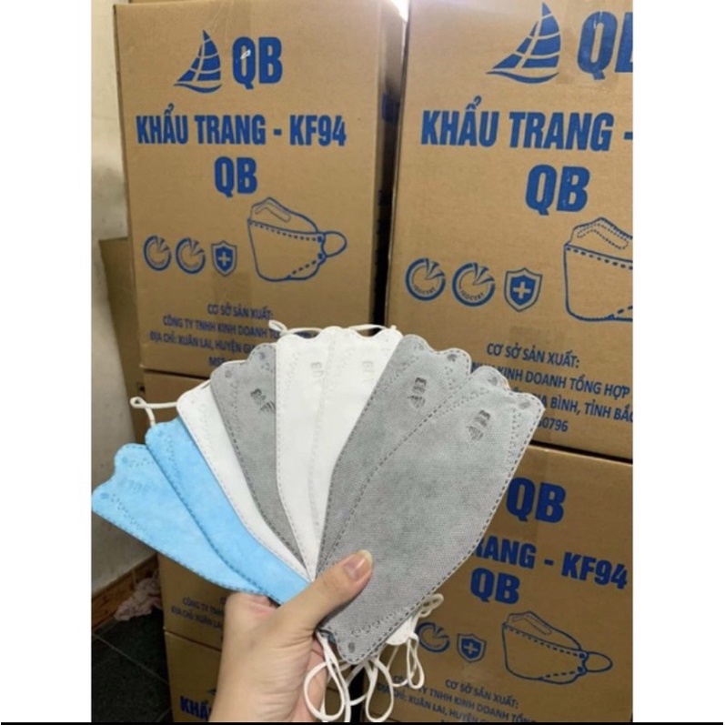 Khẩu trang KF94 QB MASK Chính Hãng Công Ty Khẩu Trang KF94 4D QB Mask Vải Kháng Khuẩn Công Nghệ Hàn Quốc