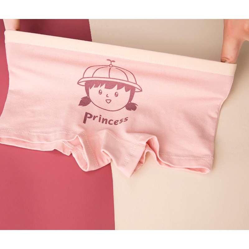 [T04 Sale mạnh] 4 quần chip bé gái Maruko, quần lót trẻ em bé gái cotton mềm mát Maruka Fashion 6-45kg