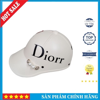 Mũ bảo hiểm thời trang họa tiết dior nửa đầu cao cấp