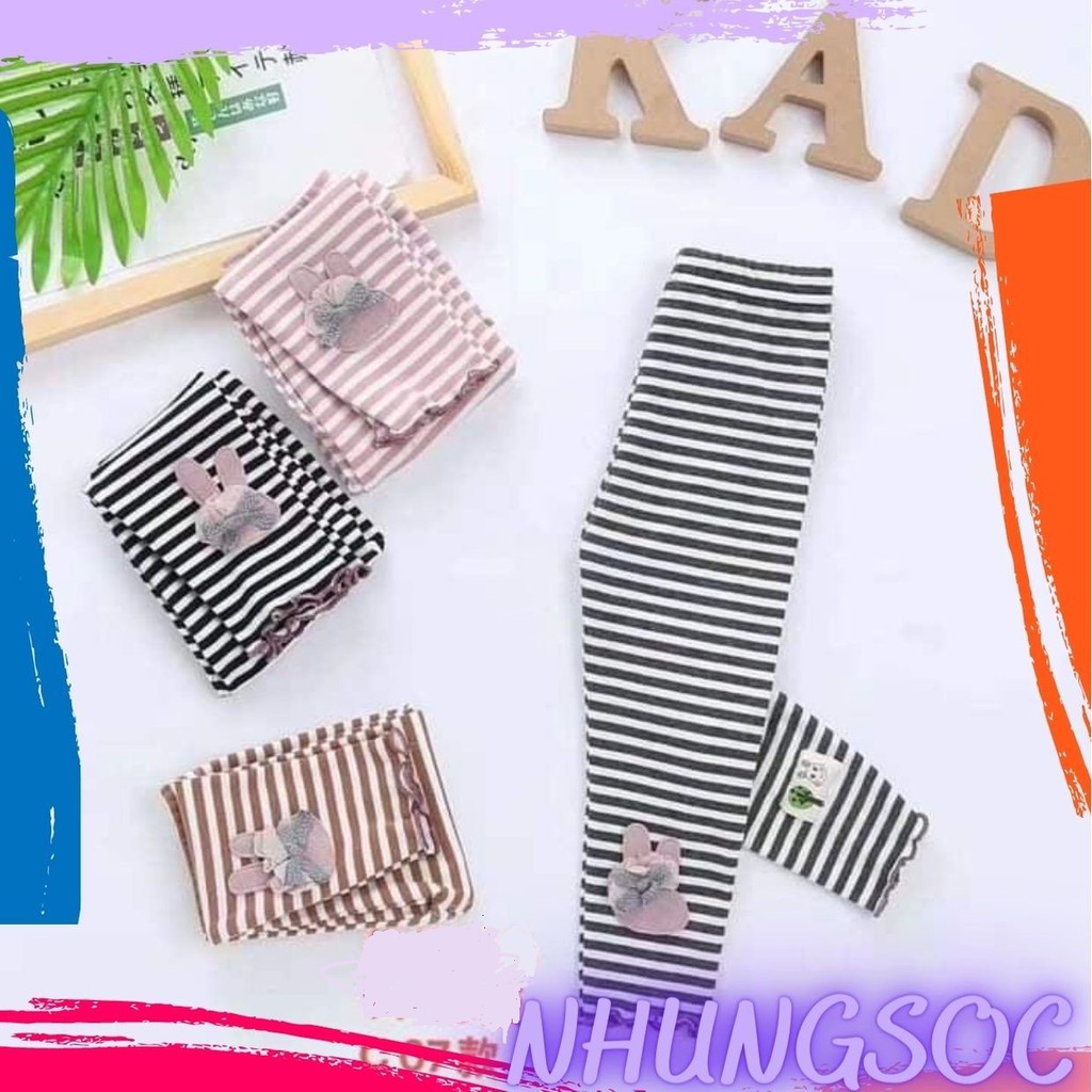 ✔️8-16kg✔️ Quần legging kẻ quảng châu chất liệu cotton len cho bé gái