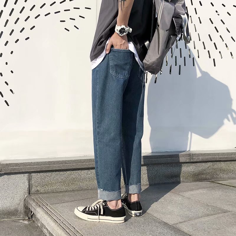 Street fashion men's ripped long jeans | BigBuy360 - bigbuy360.vn