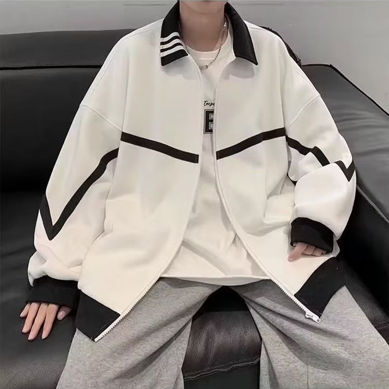 Áo Khoác Thể Thao Phối Khóa Kéo Thời Trang Xuân Thu Cho Nam Size M-3XL