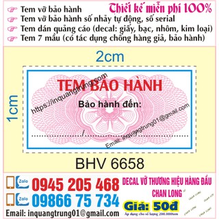 In tem bảo hành