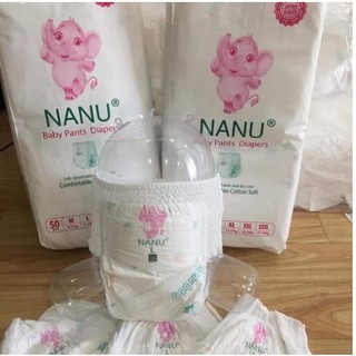 BỈM QUẦN NANU BABY BAO BÌ ĐỦ SIZE (M/L/XL/XXL) COMBO 50M