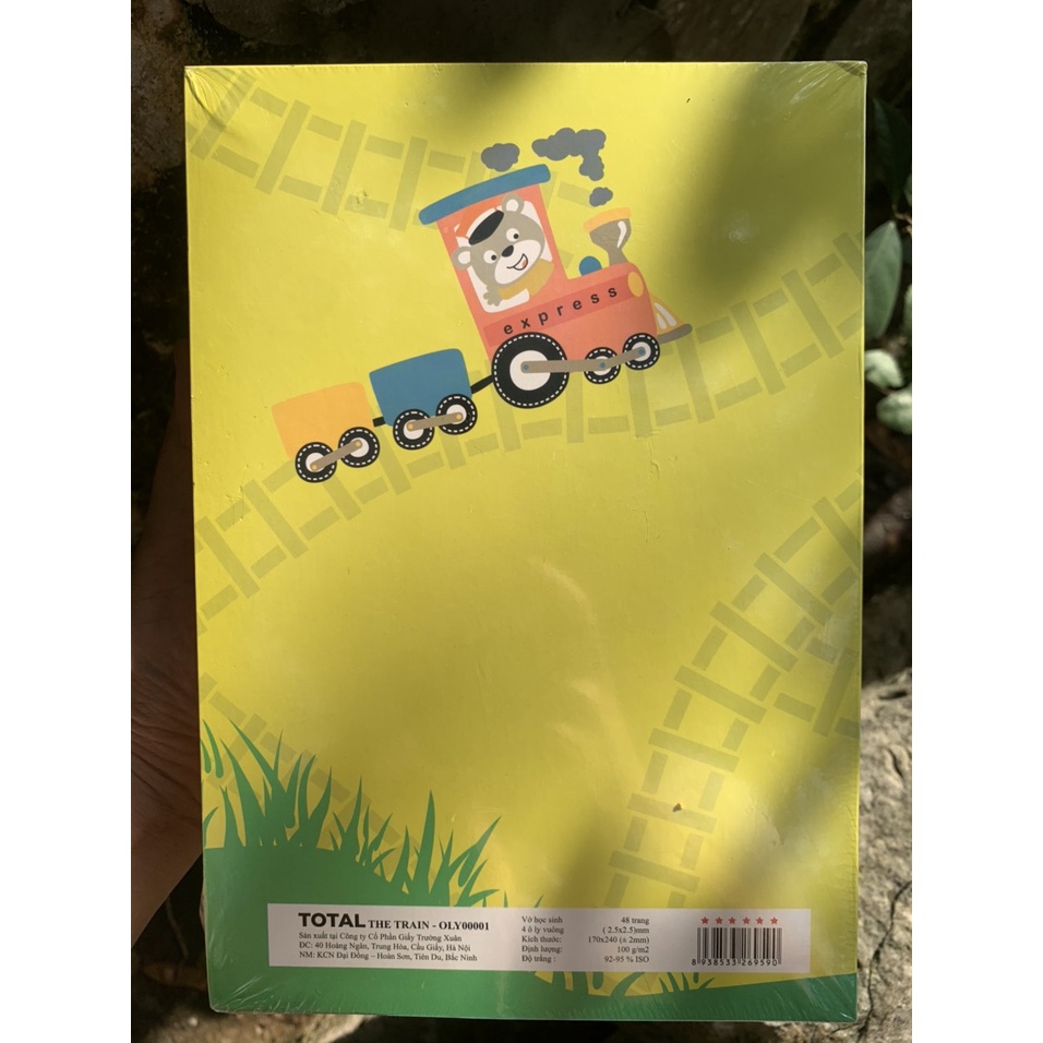 Lốc 10 quyển Vở ô ly cao cấp TOTAL THE TRAIN 48 trang 4 ly - OLY00001