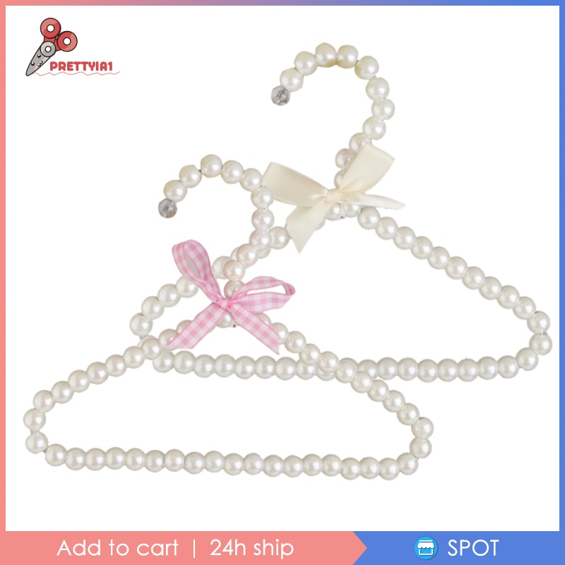 1 Móc Treo Quần Áo Trẻ Em Bằng ABS Đính Ngọc Trai