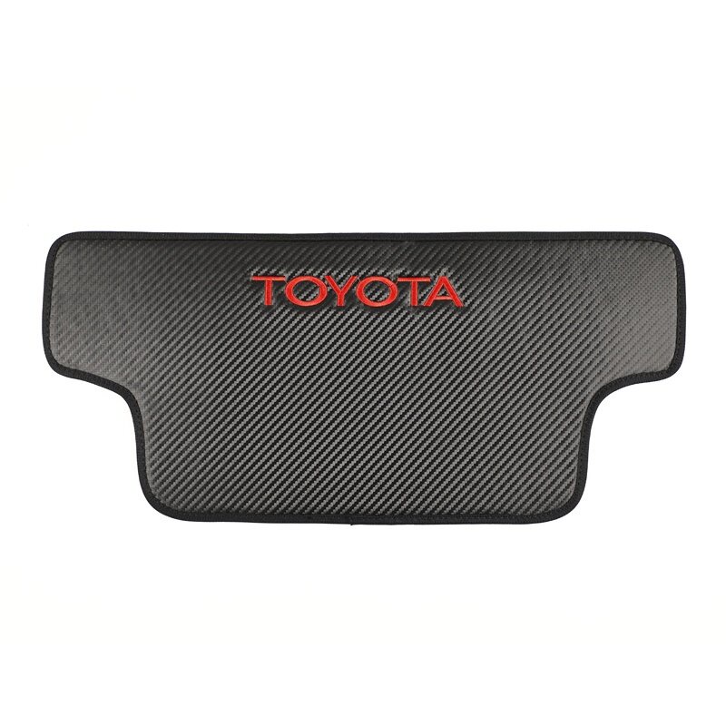 Bộ 2 Miếng Đệm Lót Ghế Ngồi Xe Hơi Bằng Sợi Carbon Chống Đá Cho Toyota wish sienta CHR noah estima RAV4 Corolla Camry Prado