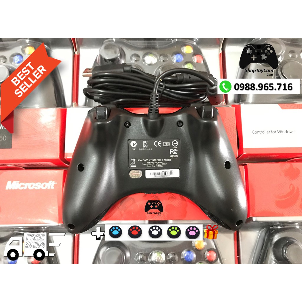 [Mã SKAMA07 giảm 8% đơn 250k]Tay Cầm Xbox 360 Controller Có Dây Chơi Game Cho PC / FO3 / FO4 Loại Thường