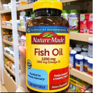 Dầu Cá FISH OIL NATURAL MADE 1200mg 200 viên