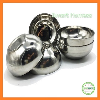Bát Inox 2 Lớp Cách Nhiệt Tô Inox Trơn Đủ Kích Cỡ Cao Cấp Chống Vỡ Sang Trọng