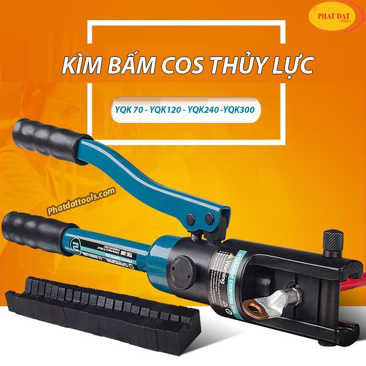 Kìm bấm cos thủy lực KYQ-YYQ120-Hàng xuất Châu âu-Xanh đen