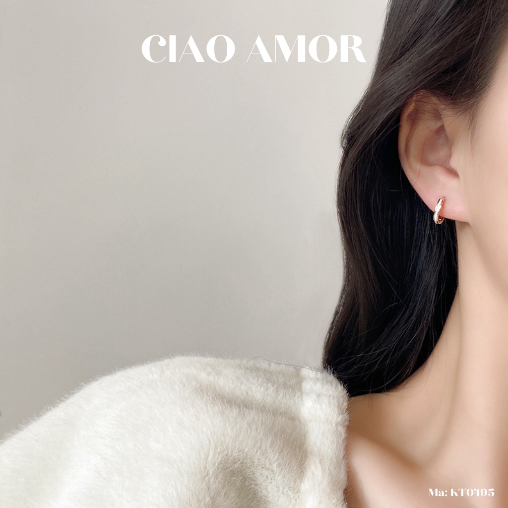 Khuyên tai nữ, Bông tai nữ vòng ôm tai mảnh thanh lịch Trang sức Ciao Amor - KT0495