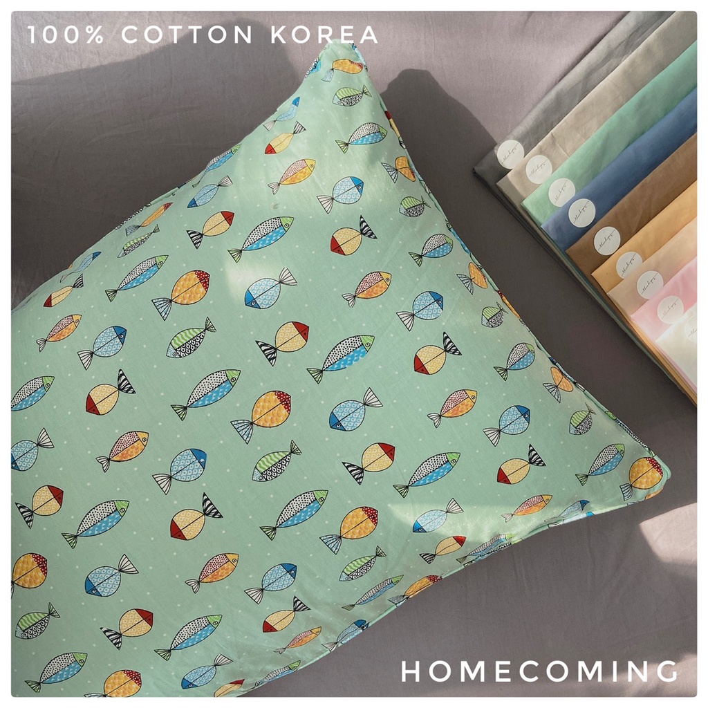 Vỏ gối nằm Cotton Hàn họa tiết ngộ nghĩnh kích thước 45x65cm/50x70cm thương hiệu Homecoming VN (chiếc) | BigBuy360 - bigbuy360.vn
