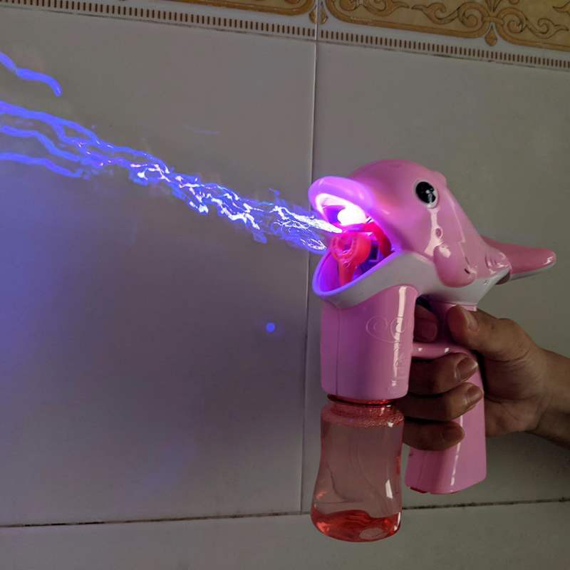 Súng thổi bong bóng Cá Heo ĐÈN + NHẠC