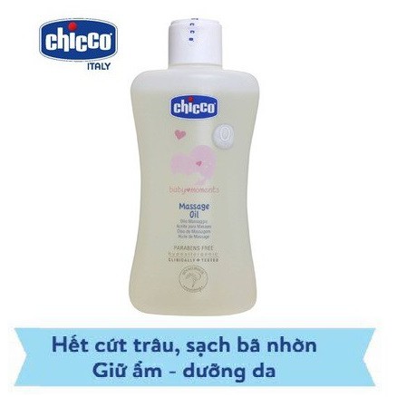 Dầu massage chiết xuất cám gạo Chicco 200ml