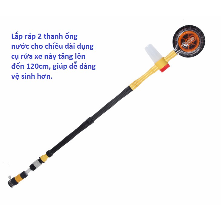 Dụng cụ rửa xe ô tô bọt tuyết xoay tự động F0055 - Home and Garden