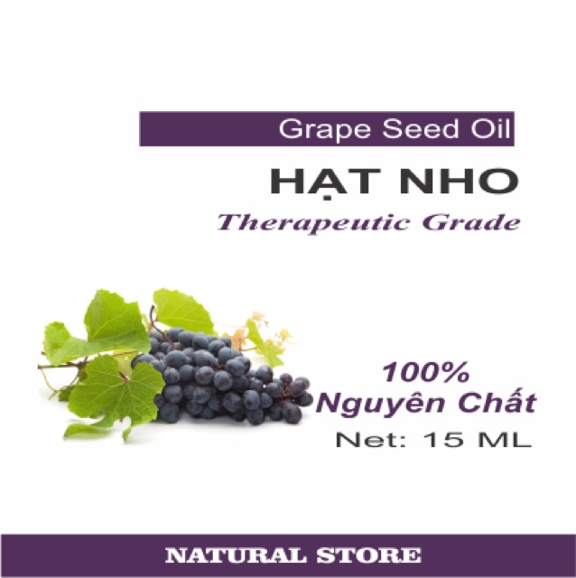 Dầu hạt nho hữu cơ 100ML ( Grape Seed Oil ) dưỡng da 100% nguyên chất Organic | BigBuy360 - bigbuy360.vn
