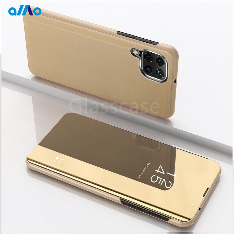 Bao Da Điện Thoại Nắp Lật Mặt Gương Làm Giá Đỡ Cho Samsung Galaxy A22 A52 A72 A32 A42 A02 M02 A02S A12 4g 5g A22 5g Vỏ