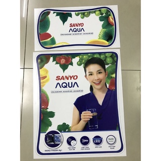 combo 5 tem dán tủ lạnh Sanyo