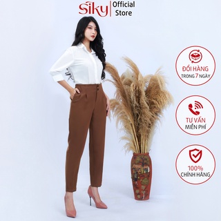 Quần baggy công sở siky cạp liền 2 khuy qbg01