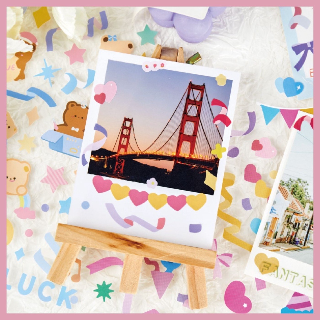 STICKER RUY BĂNG NHÃN DÁN TRANG TRÍ SIÊU XINH