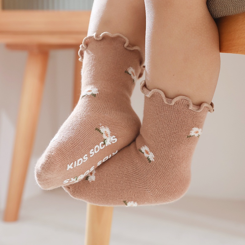Tất/vớ cổ bèo Nemo Baby hoa văn vintage phong cách Hàn Quốc cao cấp cho bé từ 0-3 tuổi