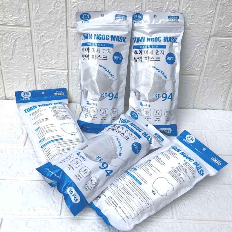 Set 50 khẩu trang kf94 4 lớp Tuấn Ngọc Mask