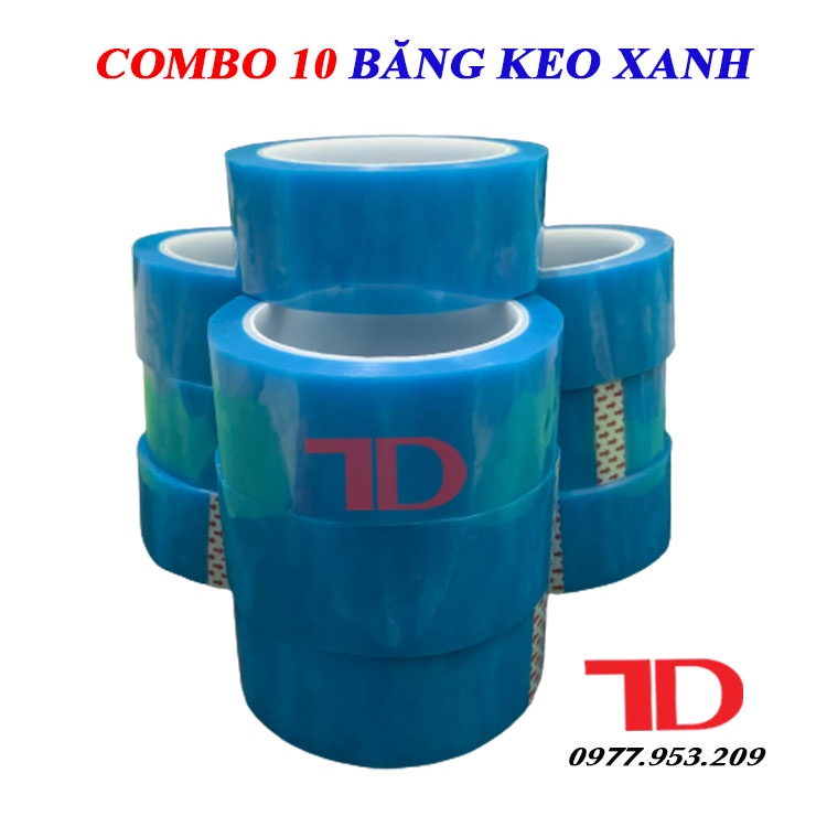 Băng keo xanh dán Tủ Lạnh và Máy Lạnh, băng dính chuyên dụng 10 cuộn loại 2cm và 4cm