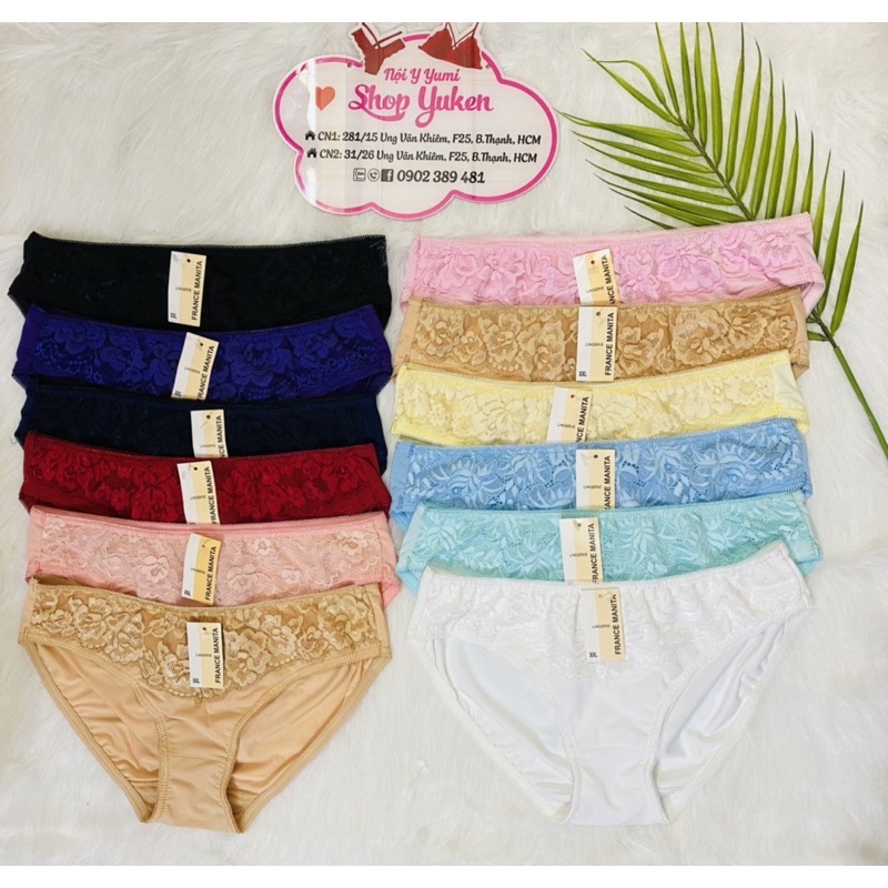 ♥️ SHOP UY TÍN ♥️ [Quần Lót Nữ] Quần Lót Thun Lạnh Phối Ren Hàng Việt Nam Quần Chíp Phối ren.ab54