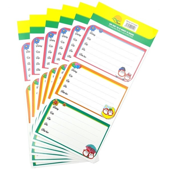 Bộ 18 Nhãn Vỡ Học Sinh The Sun Penguins BO18 (Sắc Độ Màu Giao Ngẫu Nhiên)