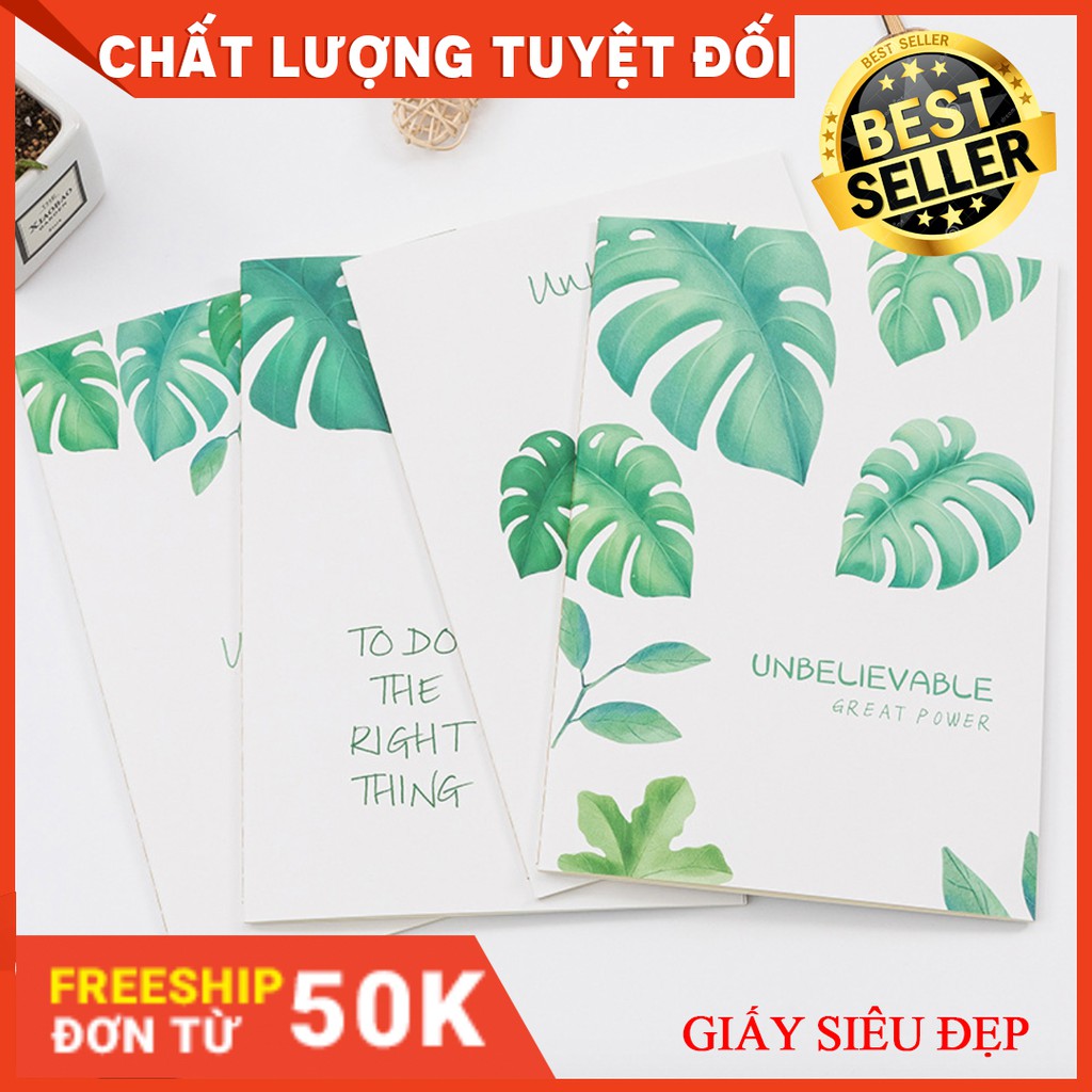 [SIÊU RẺ] Vở đẹp, kích thước A5, hoạt hình, sổ hoạt hình, lá cây - Bìa đẹp, giấy cao cấp (ảnh thật+video)