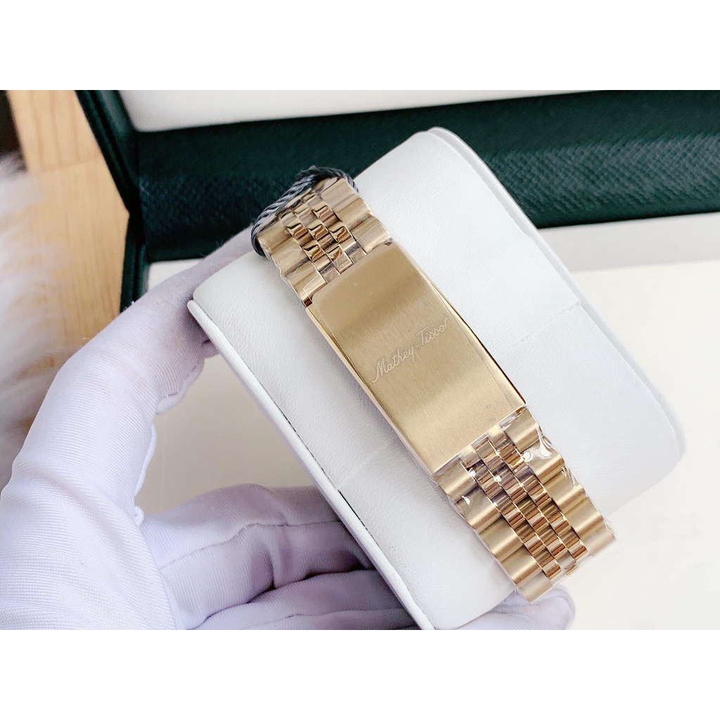 Đồng hồ nam Mathey Tissot Mathy II nam, mặt trắng, dây vàng H710PI