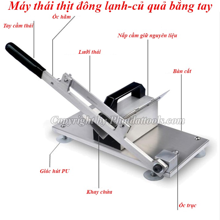 Máy thái củ quả,thịt đông lạnh đa năng-Khung sườn inox-Dao thép siêu bền-Bảo hành 12 tháng