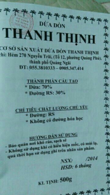 400g dừa sấy khô Thanh Thịnh - Đặc sản Quảng Nam | BigBuy360 - bigbuy360.vn