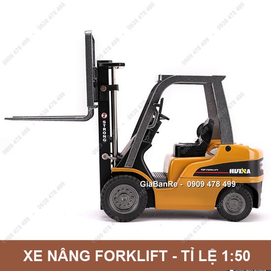 Mô Hình Kim Loại Xe Nâng Công Trình Forklift Tỉ Lệ 1:20 - Huina - 9952