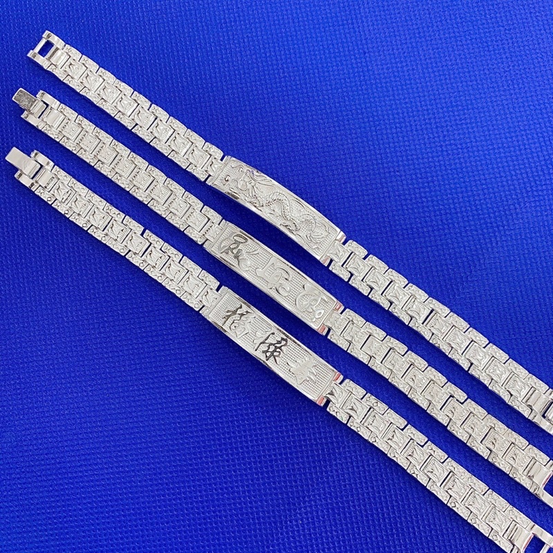 Lắc tay nam mắt đồng hồ tứ quý 8 phúc lộc thọ bạc ta đẹp NGỌC MẬU