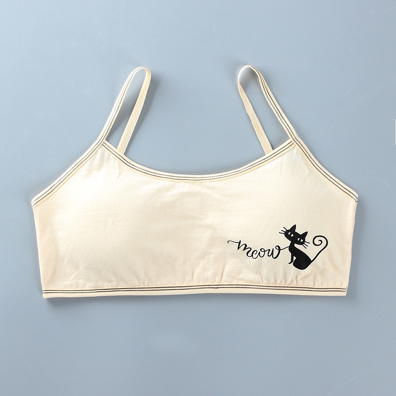 Áo Lót Hai Dây Vải Cotton Mỏng Cỡ Nhỏ Thời Trang Mùa Hè Mới Dành Cho Trẻ 8-14 Tuổi