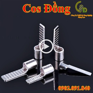 Đầu cos dẹp bằng đồng [50cái] đầu cốt dẹt bấm dây 4 - 6mm gắn aptomat (CB) DBN 5.5-14